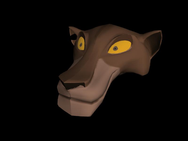 Zira's head (3d, polygons, Maya 5.0)